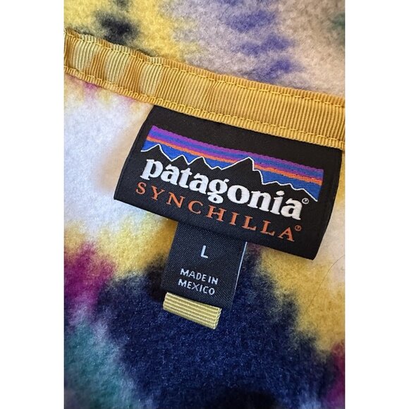 NEW Women's Large Patagonia Synchilla AZTEC Snap-T Fleece Pullover Timber Twist - Picture 3 of 7